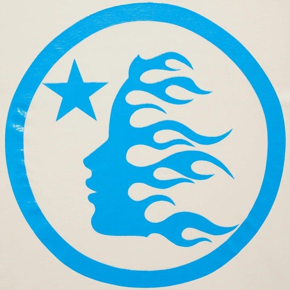 Hellstar Studios Classic Gel T-Shirt Beige & Light Blue