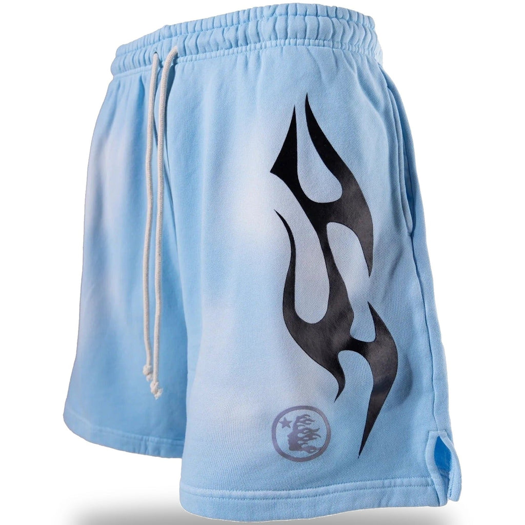 Hellstar Studios Flame Shorts Blue