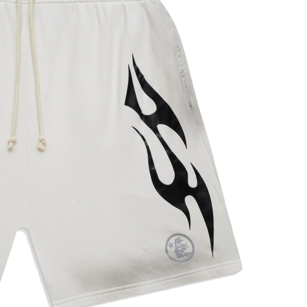 Hellstar Flame Shorts White & Grey