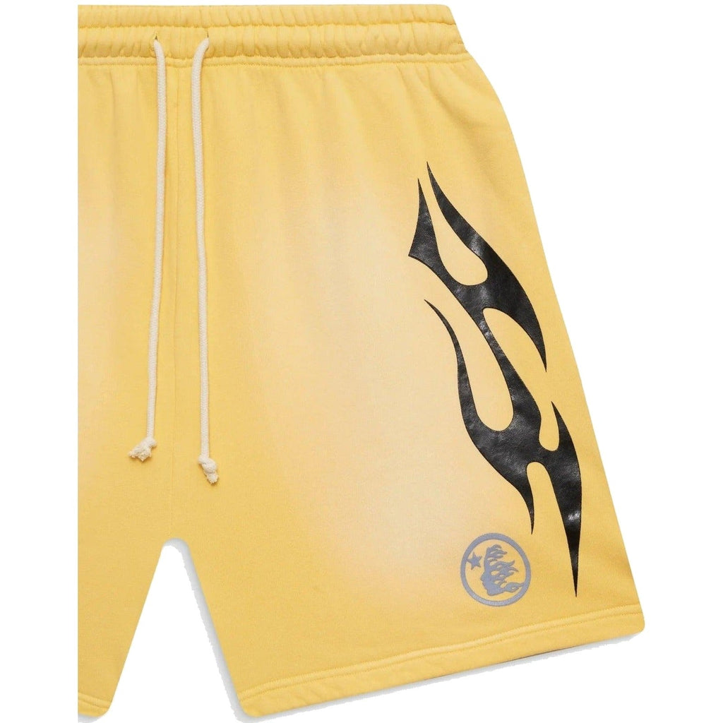 Hellstar Studios Flame Shorts Yellow