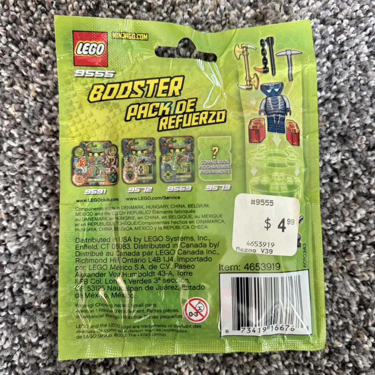 LEGO Ninjago Mezmo 9555 Booster Pack — Sealed