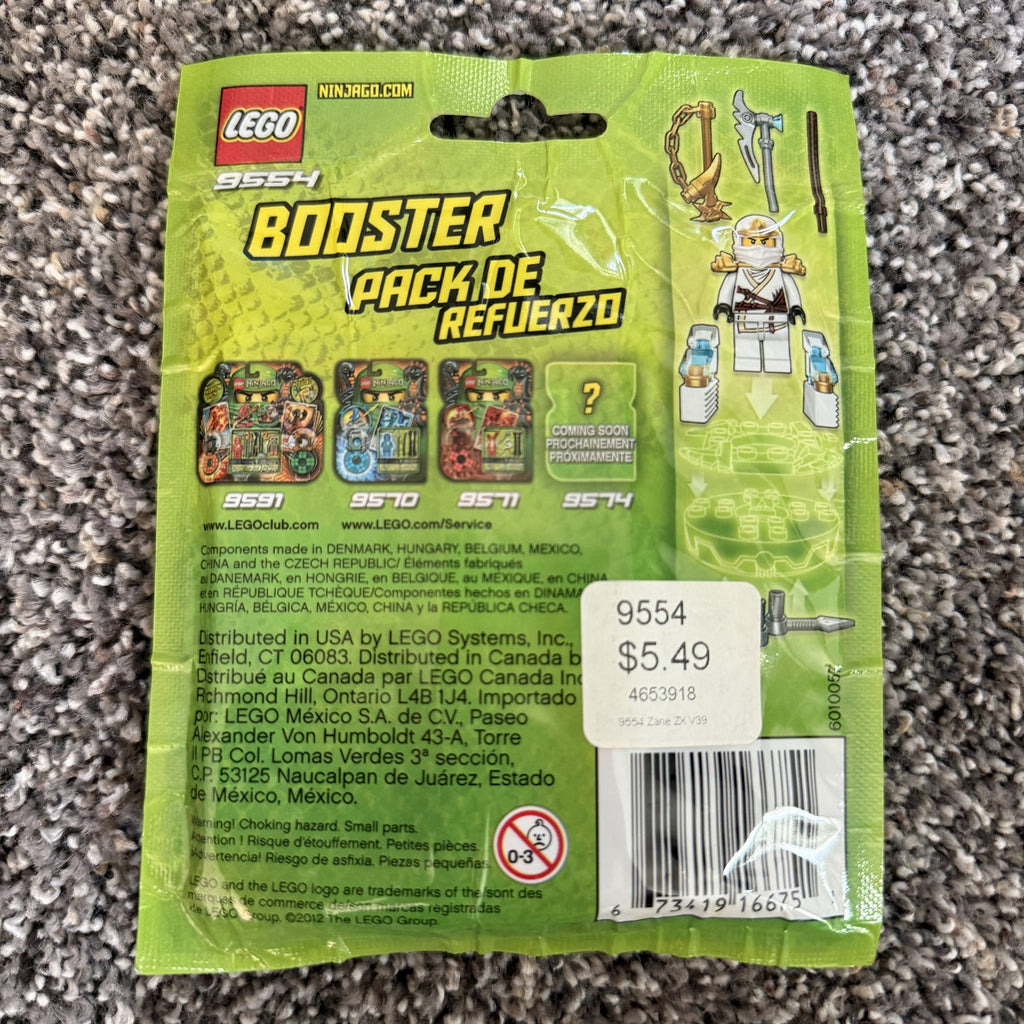 LEGO Ninjago Zane ZX 9554 White Ninja Booster Pack — Sealed