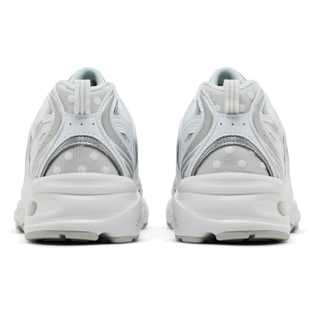 New Balance 530 White Silver Metallic Polka Dots