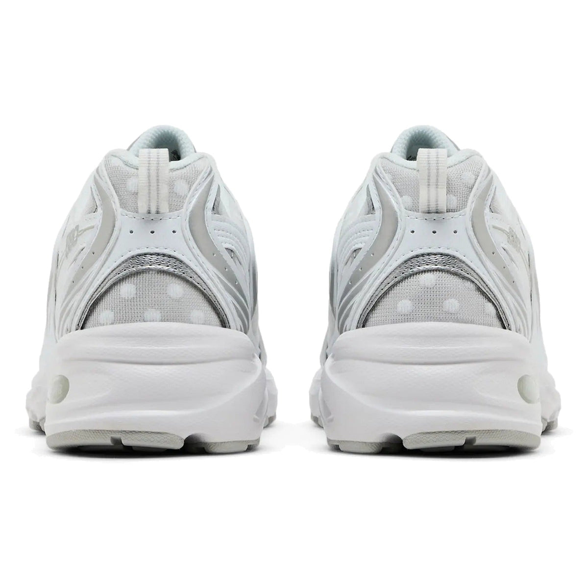 New Balance 530 White Silver Metallic Polka Dots