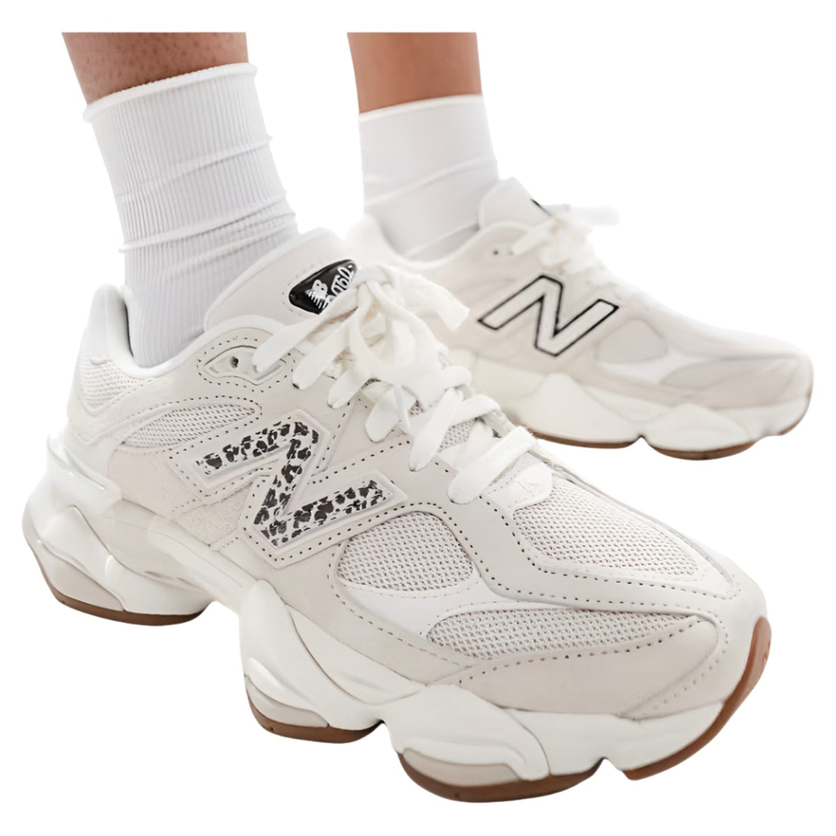 New Balance 9060 Beige Leopard Print