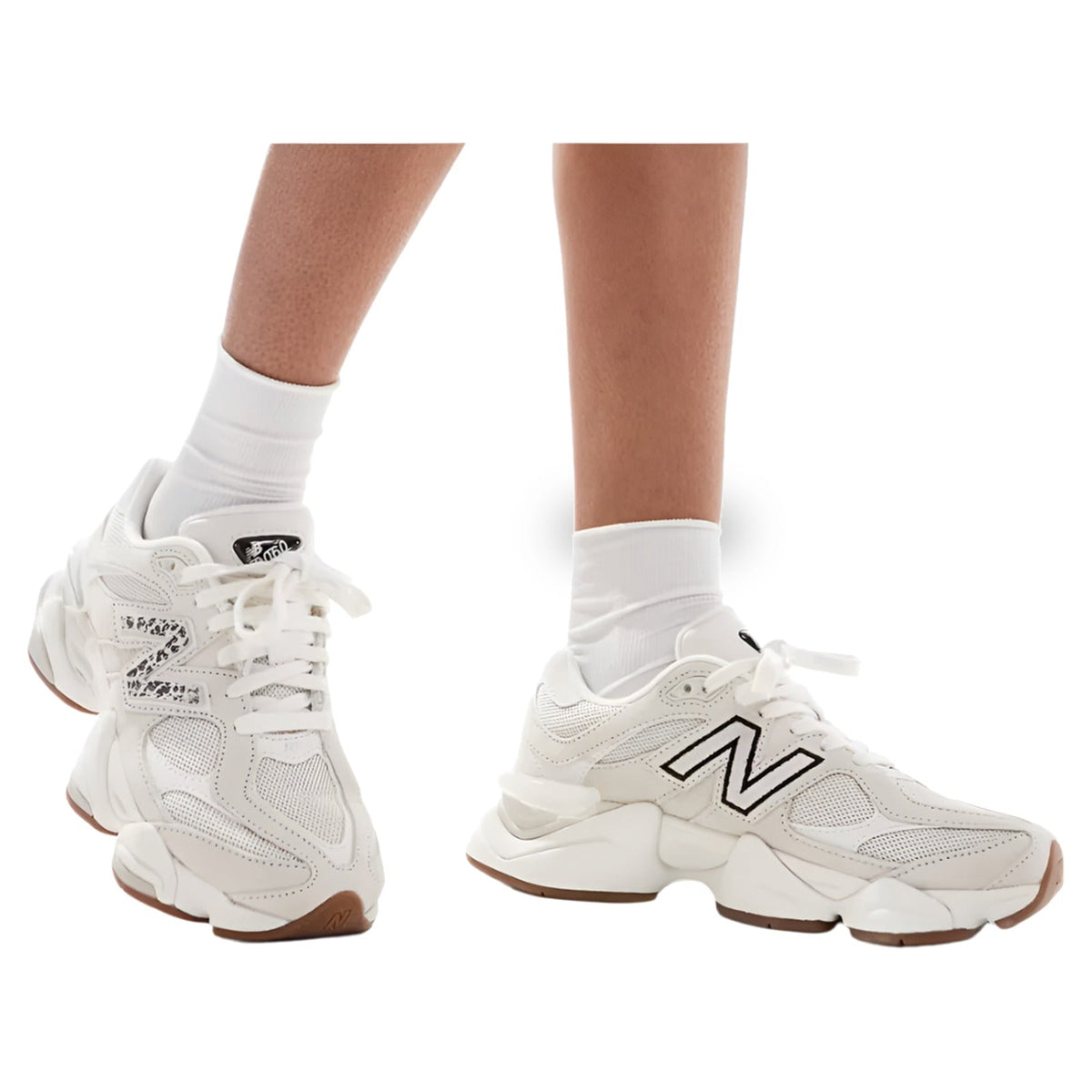 New Balance 9060 Beige Leopard Print