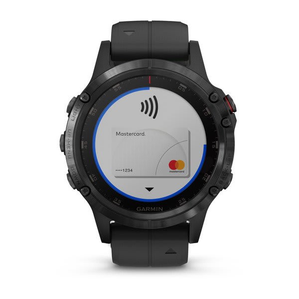 Garmin Fenix 5 Plus Sapphire Multisport GPS Watch Black/Black Band 47mm - 010-01988-00