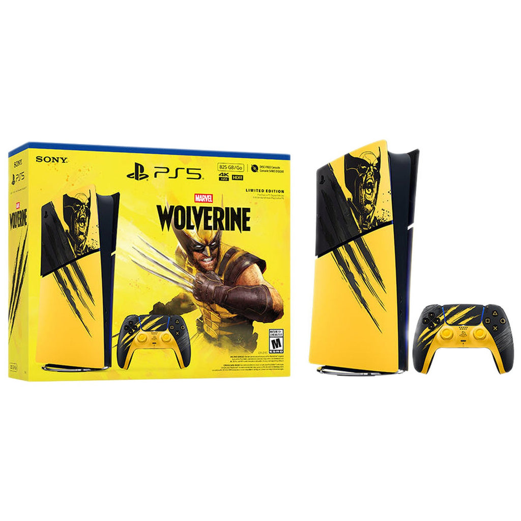 PlayStation 5 Digital Edition Marvel's Wolverine Battle Yellow Limited Edition Bundle (825GB)