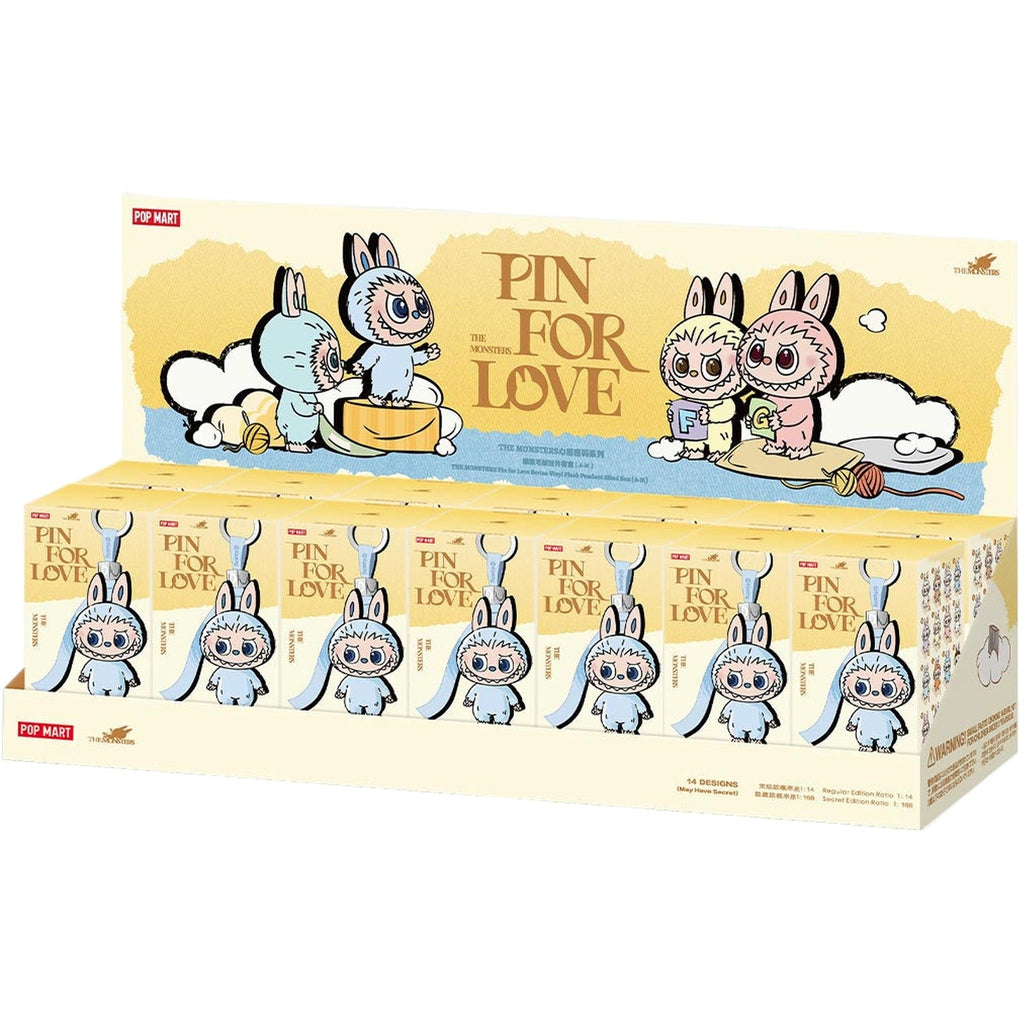 Pop Mart Labubu The Monsters Pin for Love Series Vinyl Plush Pendant (A-M) Single Blind Box