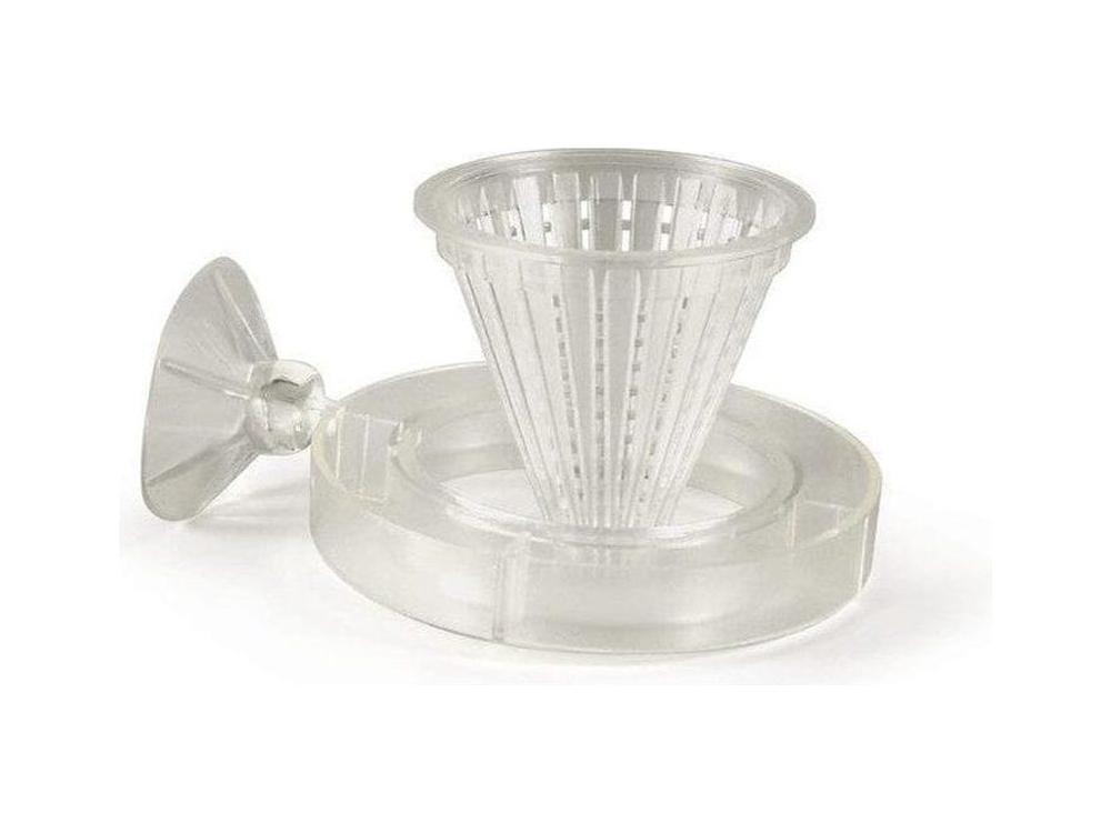 Lee's Aquarium & Pet Products 4-Way Cone Worm Fish Food Feeder Clear, 1ea