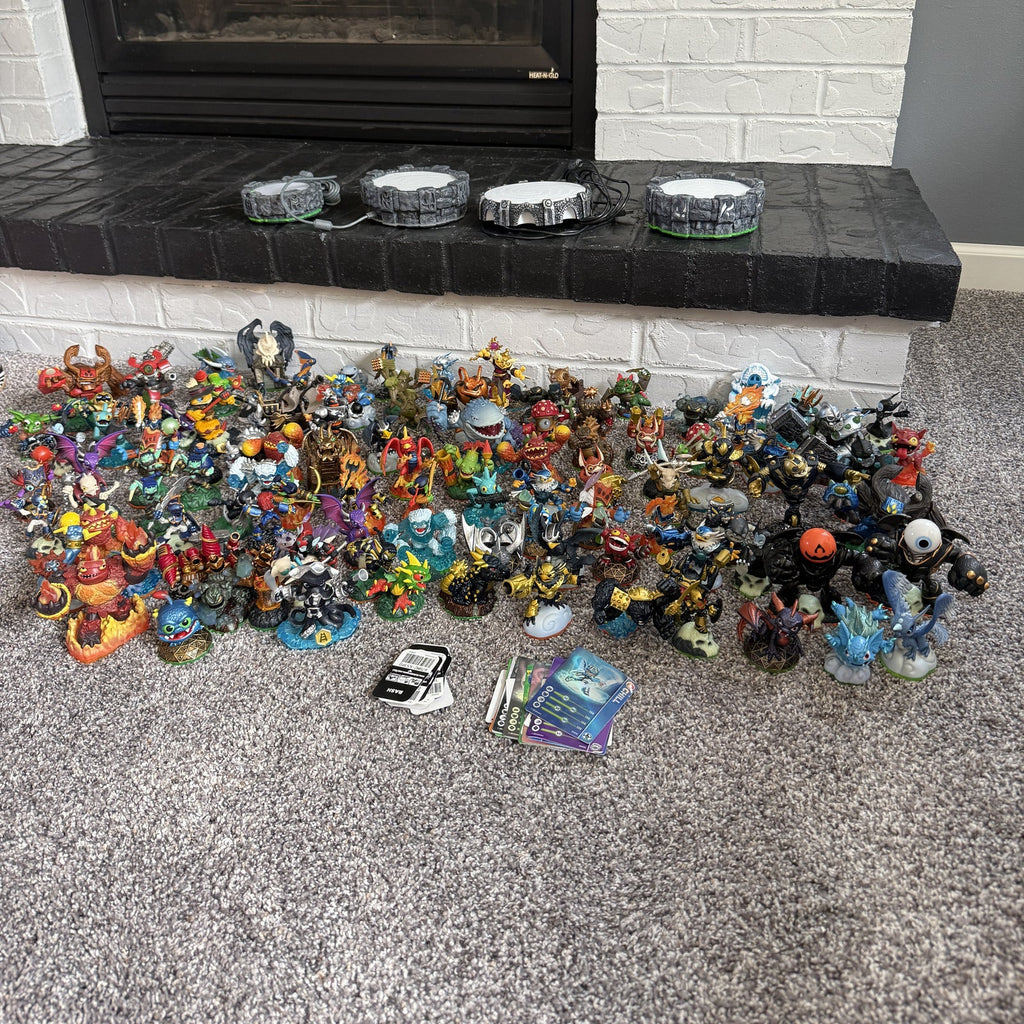Skylanders Lot — 100+ Figures, 4 Portals of Power, Cards & Codes