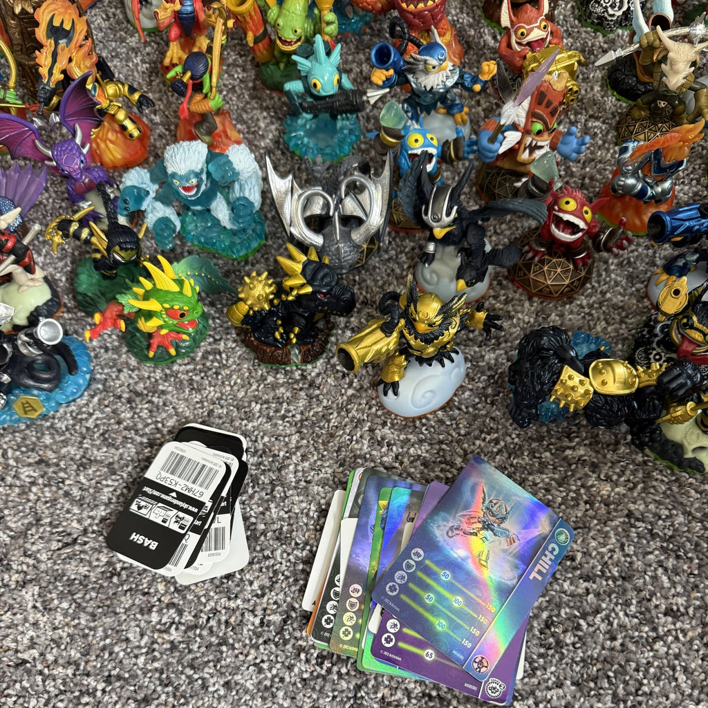 Skylanders Lot — 100+ Figures, 4 Portals of Power, Cards & Codes
