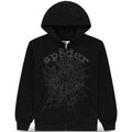 Sp5der OG Web V2 Phantom Zip Up Hoodie Black