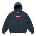 Supreme MM6 Maison Margiela Box Logo Zip Up Hooded Sweatshirt Navy