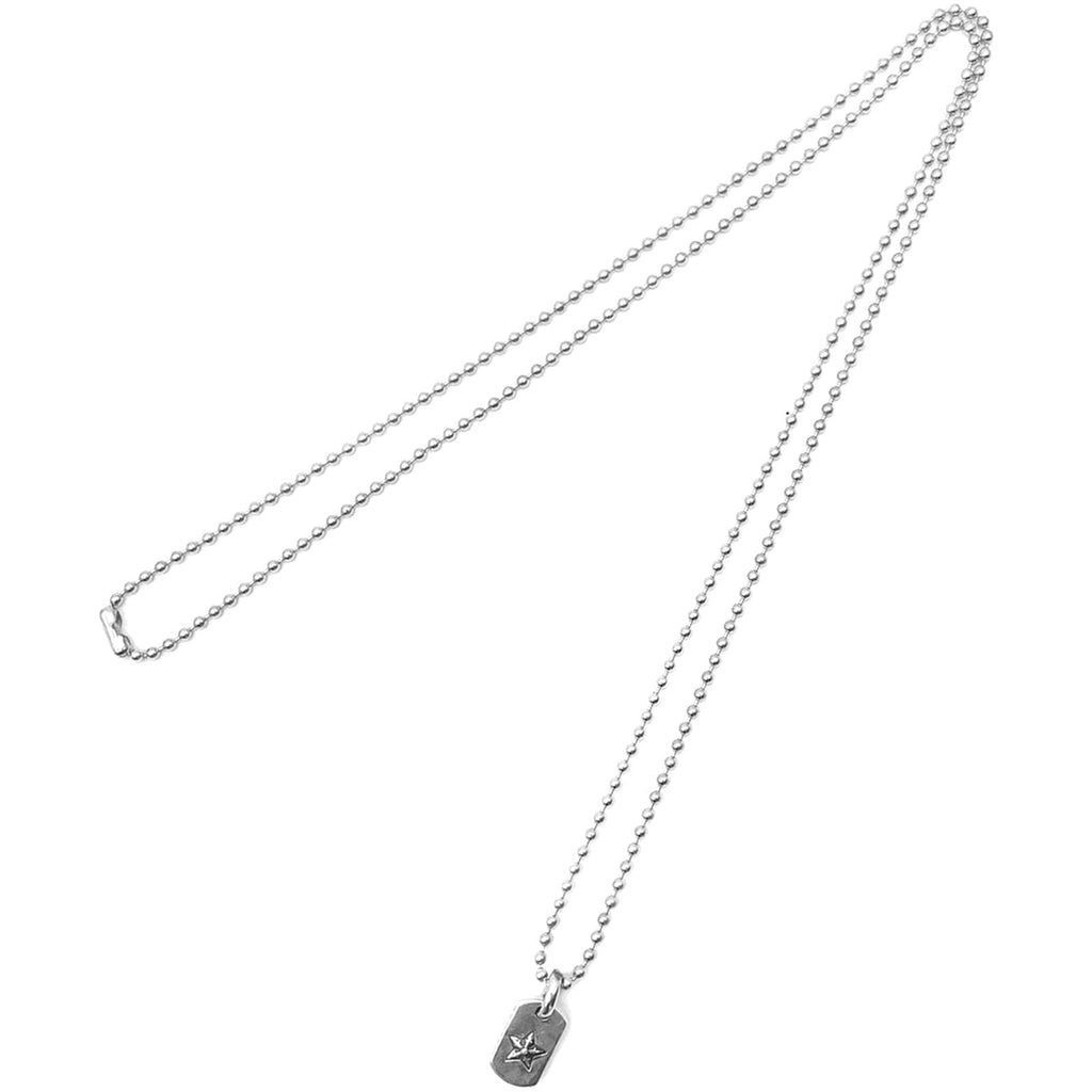 Chrome Hearts Tiny Star Dog Tag Necklace Silver