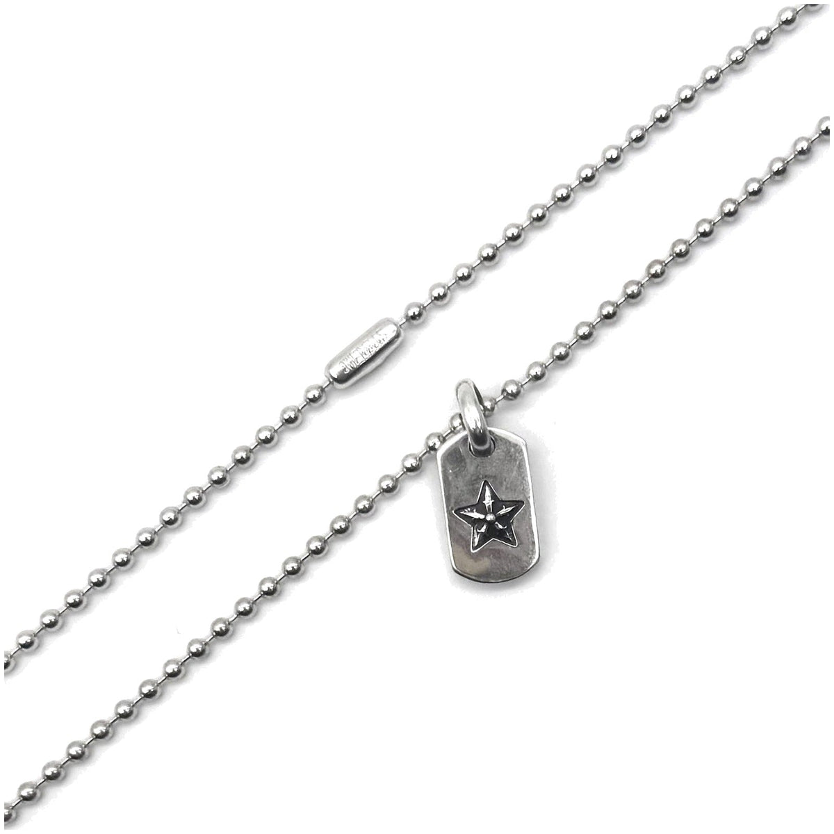 Chrome Hearts Tiny Star Dog Tag Necklace Silver