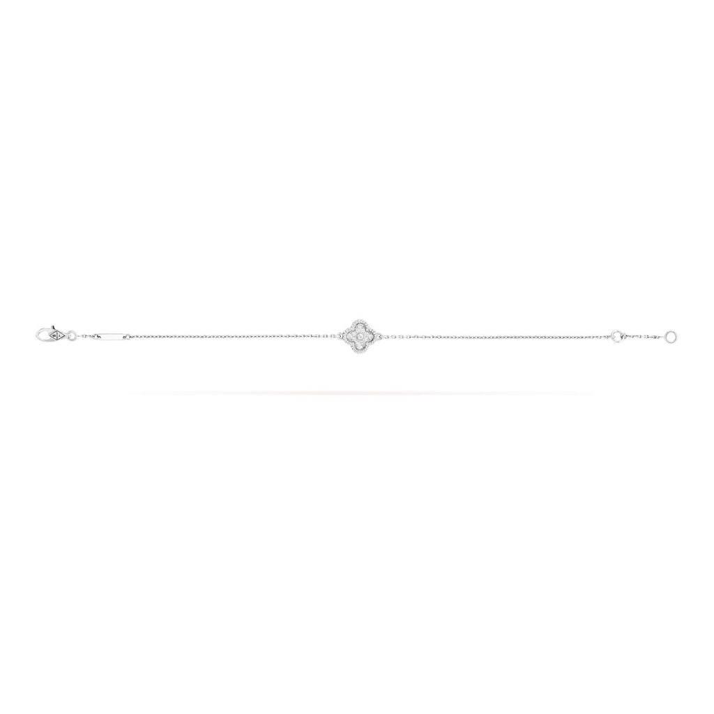 Van Cleef & Arpels Sweet Alhambra bracelet, 1 motif 18K white gold, Diamond