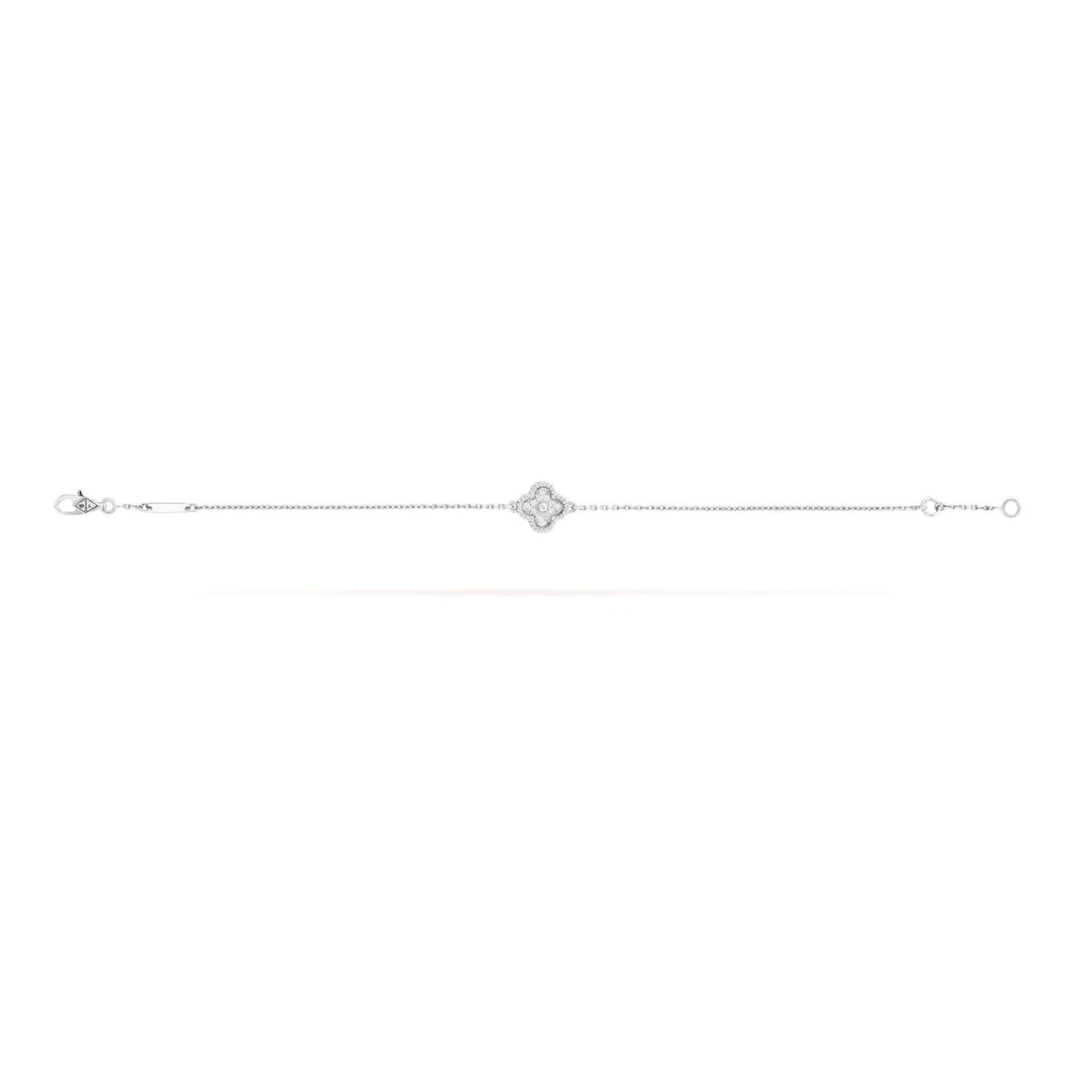 Van Cleef & Arpels Sweet Alhambra bracelet, 1 motif 18K white gold, Diamond