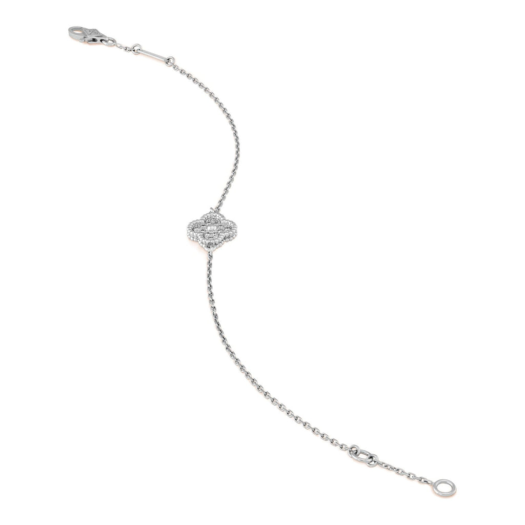 Van Cleef & Arpels Sweet Alhambra bracelet, 1 motif 18K white gold, Diamond
