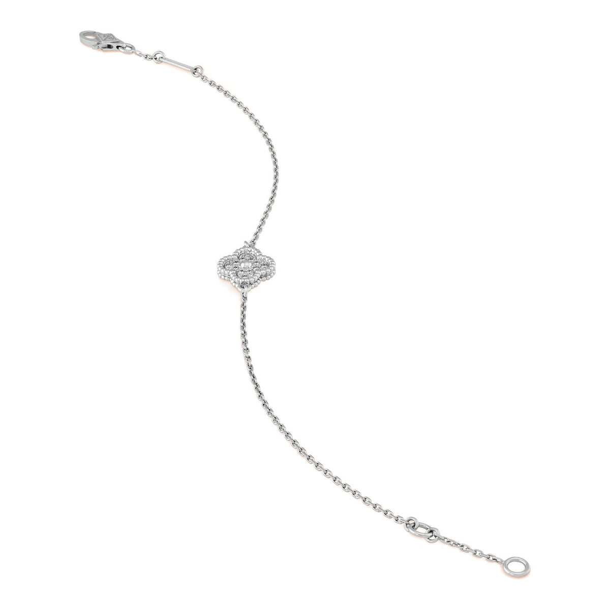 Van Cleef & Arpels Sweet Alhambra bracelet, 1 motif 18K white gold, Diamond