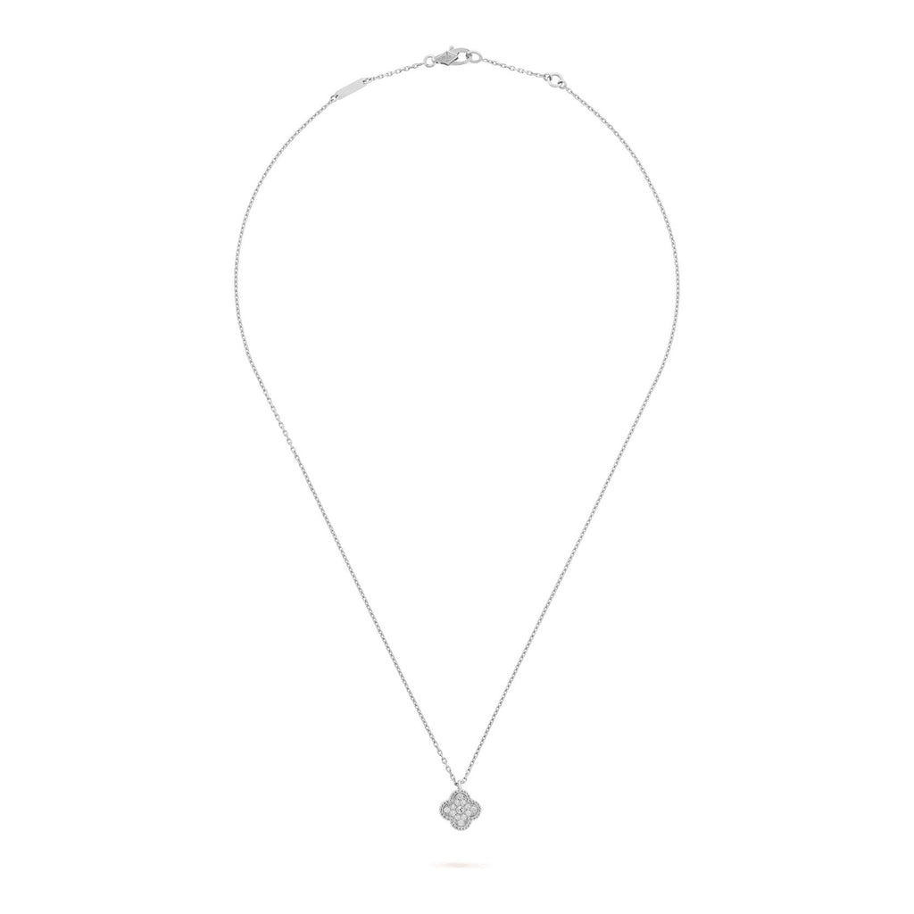 Van Cleef & Arpels Sweet Alhambra pendant 18K white gold, Diamond