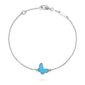 Van Cleef & Arpels Sweet Butterflies bracelet 18K white gold, Turquoise