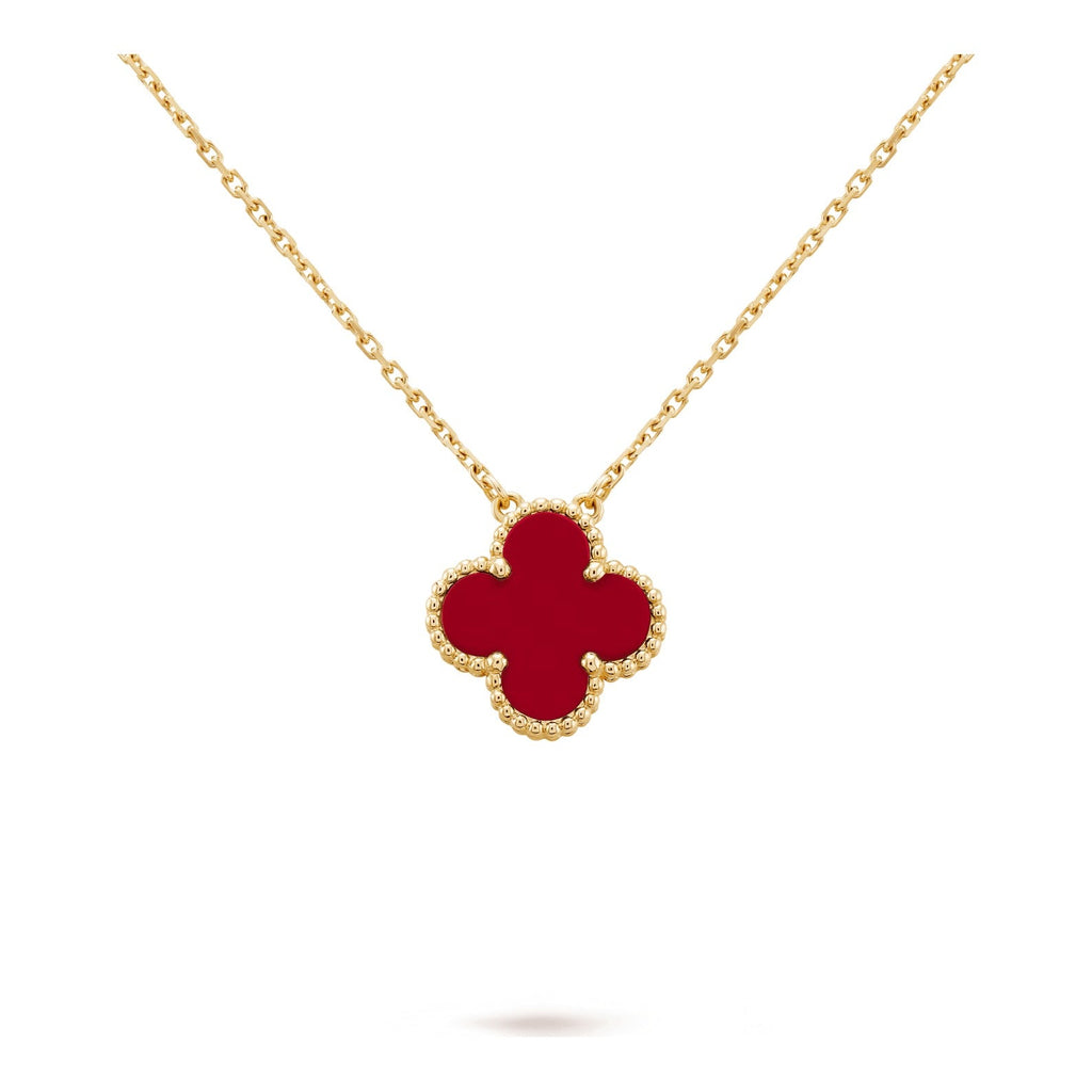 Van Cleef & Arpels Vintage Alhambra pendant 18K yellow gold, Carnelian