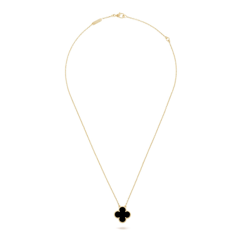 Van Cleef & Arpels Vintage Alhambra pendant 18K yellow gold, Onyx