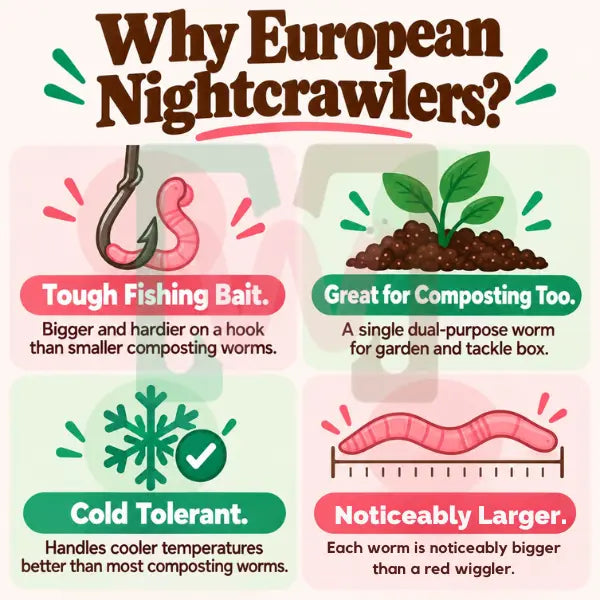 Pure European Nightcrawlers For Sale - Eisenia Hortensis – For Composting