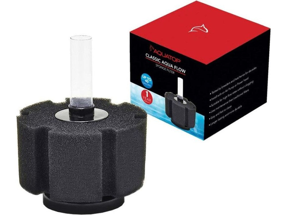 Aquatop Classic Aqua Flow CAF-40 Internal Sponge Filter Black, 1ea